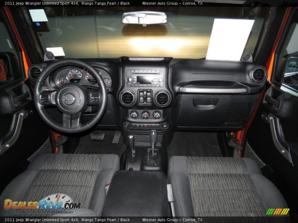 2011 Jeep Wrangler Unlimited Sport 4x4 Mango Tango Pearl / Black Photo #16