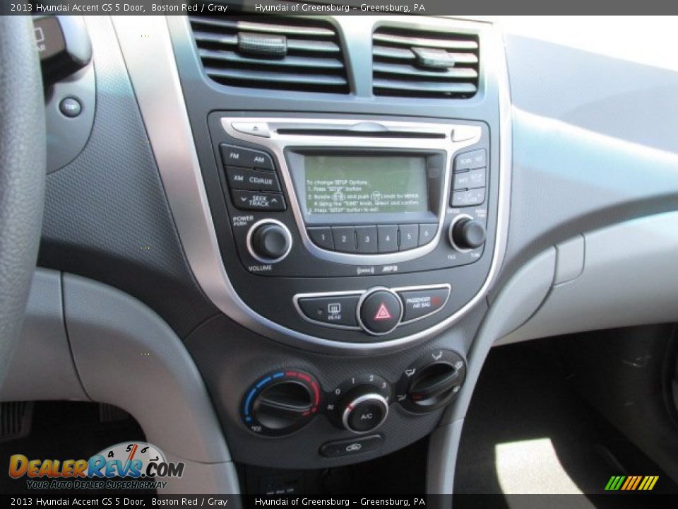 2013 Hyundai Accent GS 5 Door Boston Red / Gray Photo #8