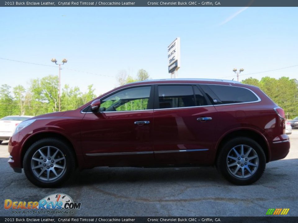 2013 Buick Enclave Leather Crystal Red Tintcoat / Choccachino Leather Photo #3