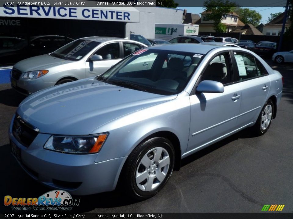 2007 Hyundai Sonata GLS Silver Blue / Gray Photo #3