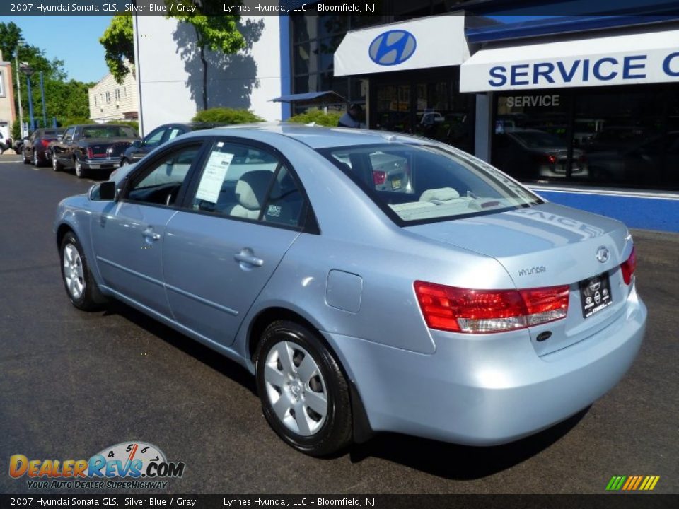 2007 Hyundai Sonata GLS Silver Blue / Gray Photo #5