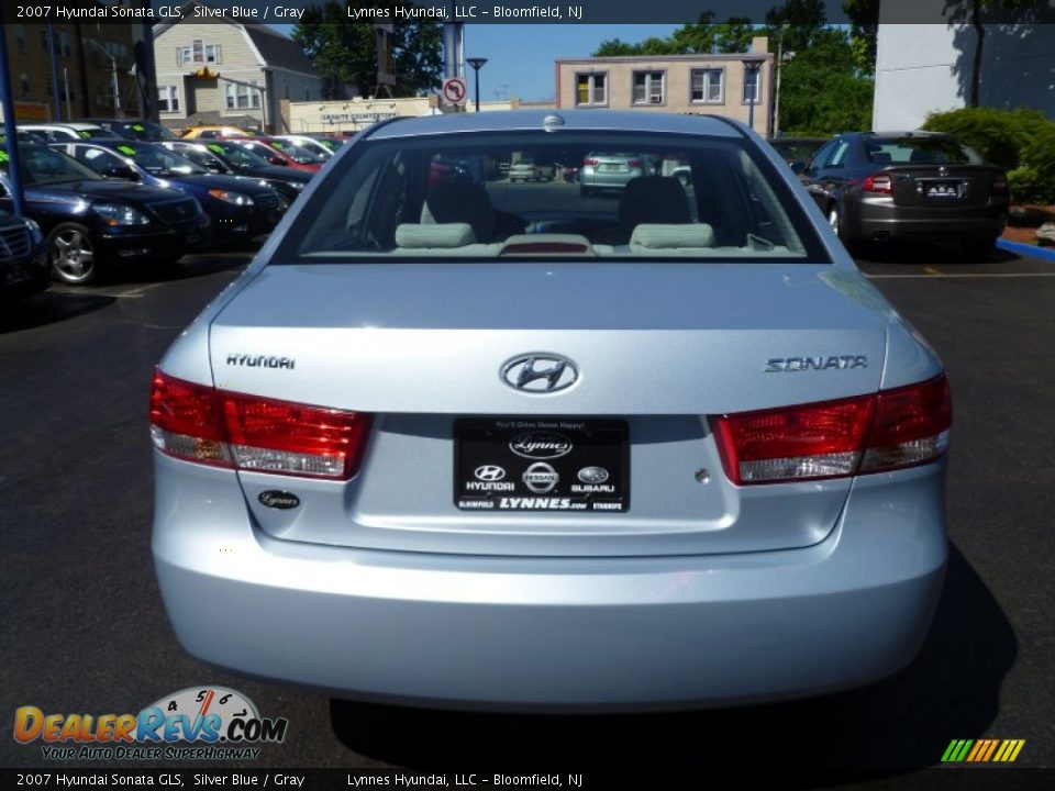 2007 Hyundai Sonata GLS Silver Blue / Gray Photo #6