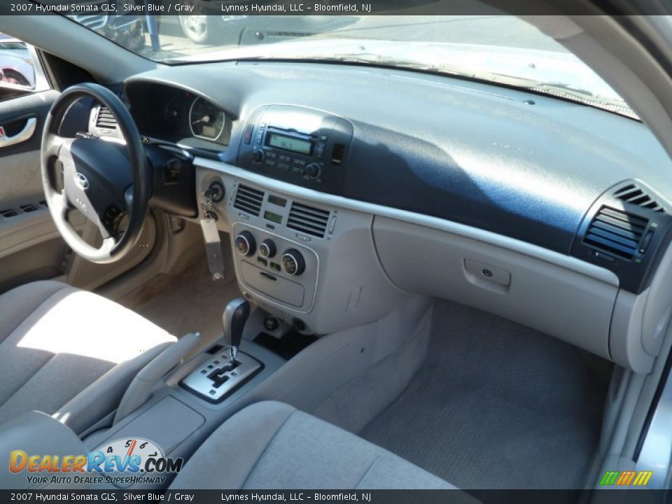 2007 Hyundai Sonata GLS Silver Blue / Gray Photo #14