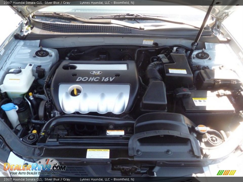 2007 Hyundai Sonata GLS Silver Blue / Gray Photo #16