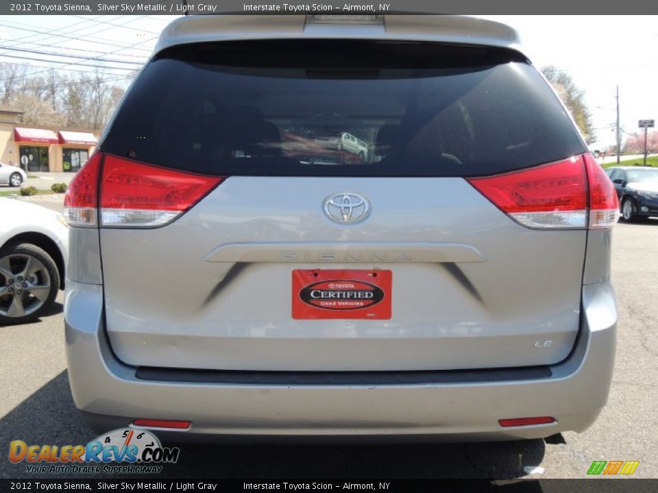2012 Toyota Sienna Silver Sky Metallic / Light Gray Photo #5