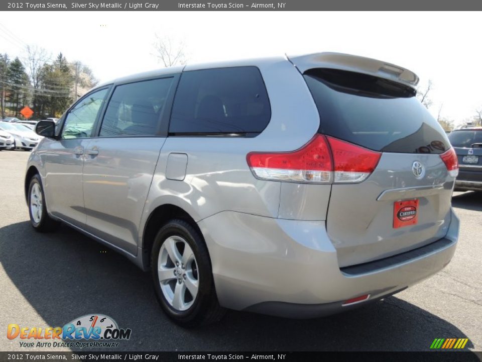 2012 Toyota Sienna Silver Sky Metallic / Light Gray Photo #6
