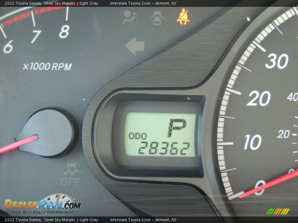 2012 Toyota Sienna Silver Sky Metallic / Light Gray Photo #13