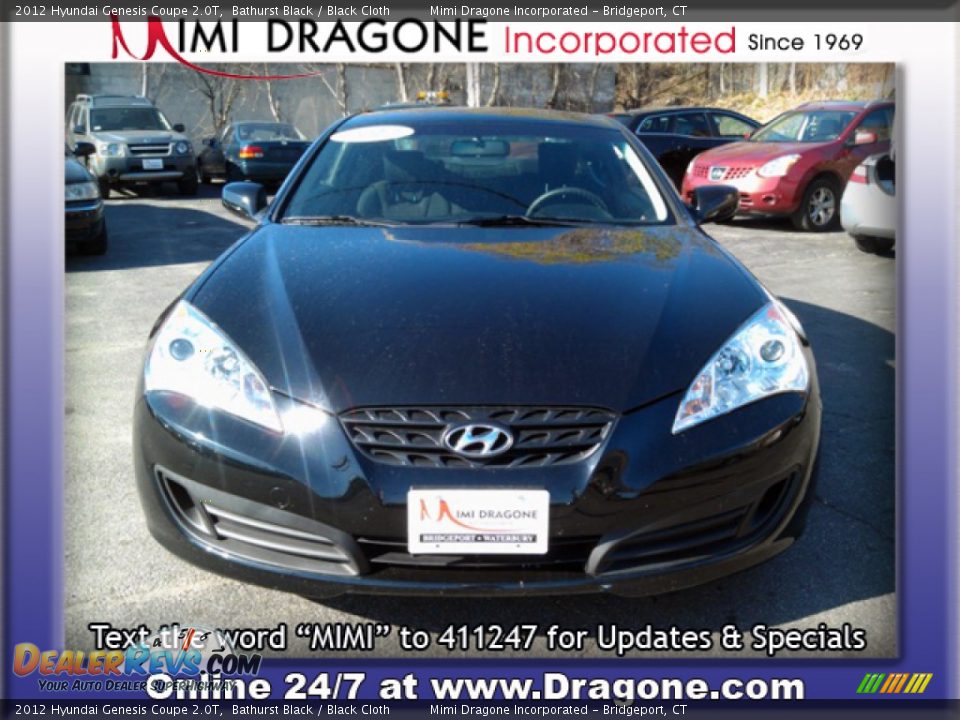 2012 Hyundai Genesis Coupe 2.0T Bathurst Black / Black Cloth Photo #2