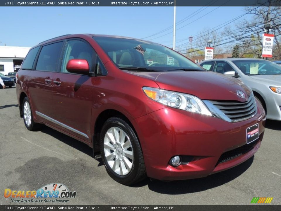2011 Toyota Sienna XLE AWD Salsa Red Pearl / Bisque Photo #3