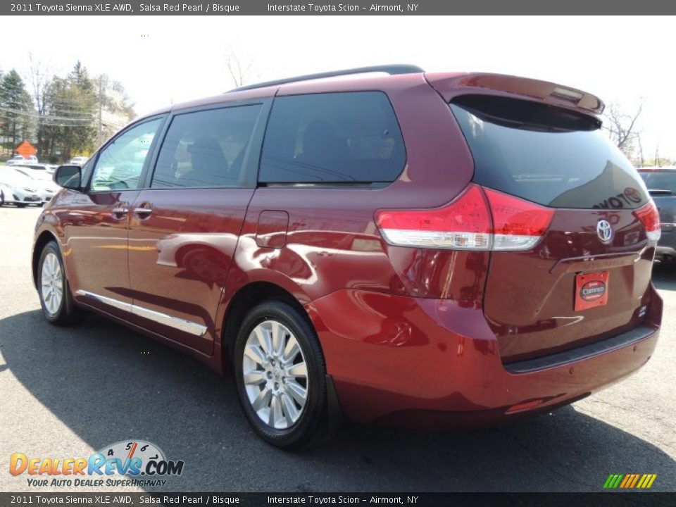 2011 Toyota Sienna XLE AWD Salsa Red Pearl / Bisque Photo #6