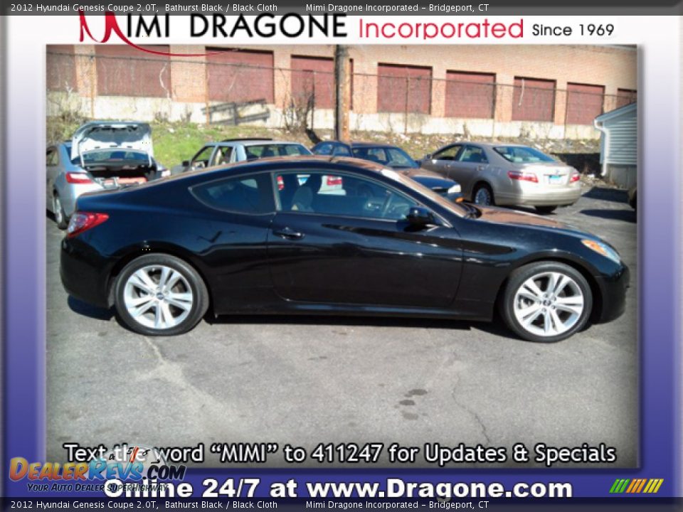 2012 Hyundai Genesis Coupe 2.0T Bathurst Black / Black Cloth Photo #5