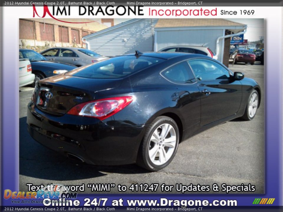 2012 Hyundai Genesis Coupe 2.0T Bathurst Black / Black Cloth Photo #6