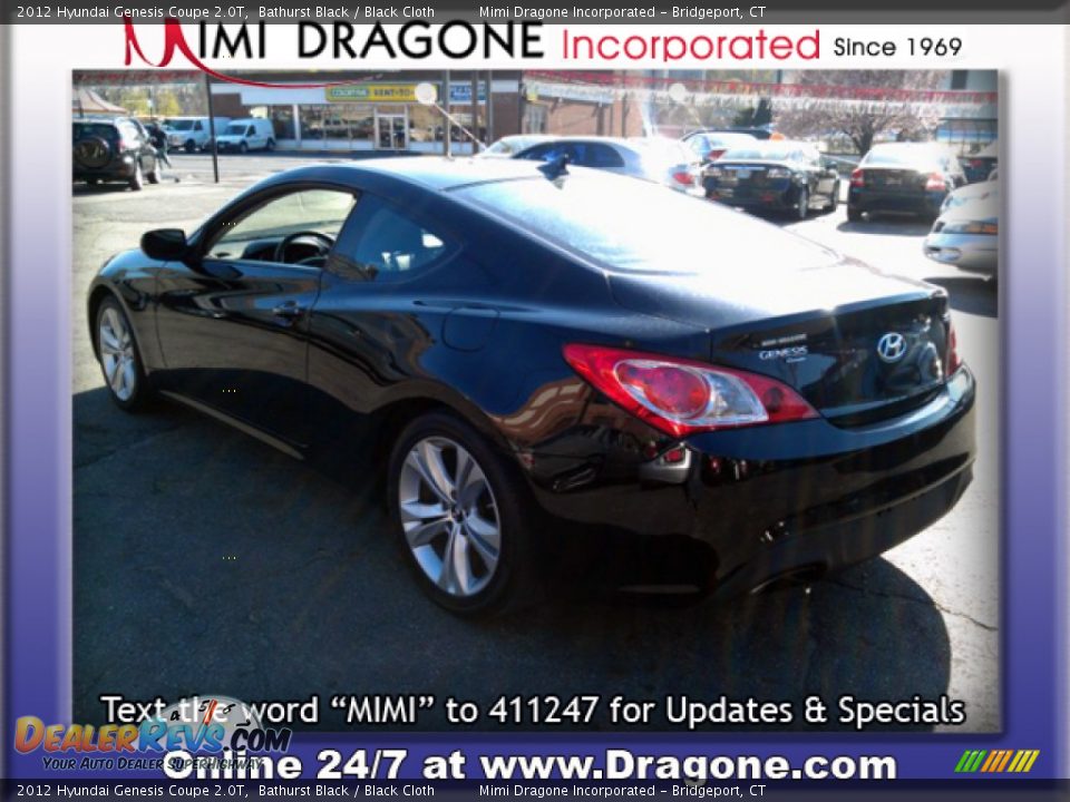 2012 Hyundai Genesis Coupe 2.0T Bathurst Black / Black Cloth Photo #8