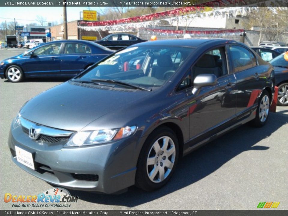 2011 Honda Civic LX Sedan Polished Metal Metallic / Gray Photo #1
