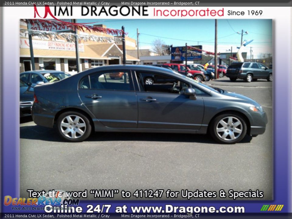 2011 Honda Civic LX Sedan Polished Metal Metallic / Gray Photo #5