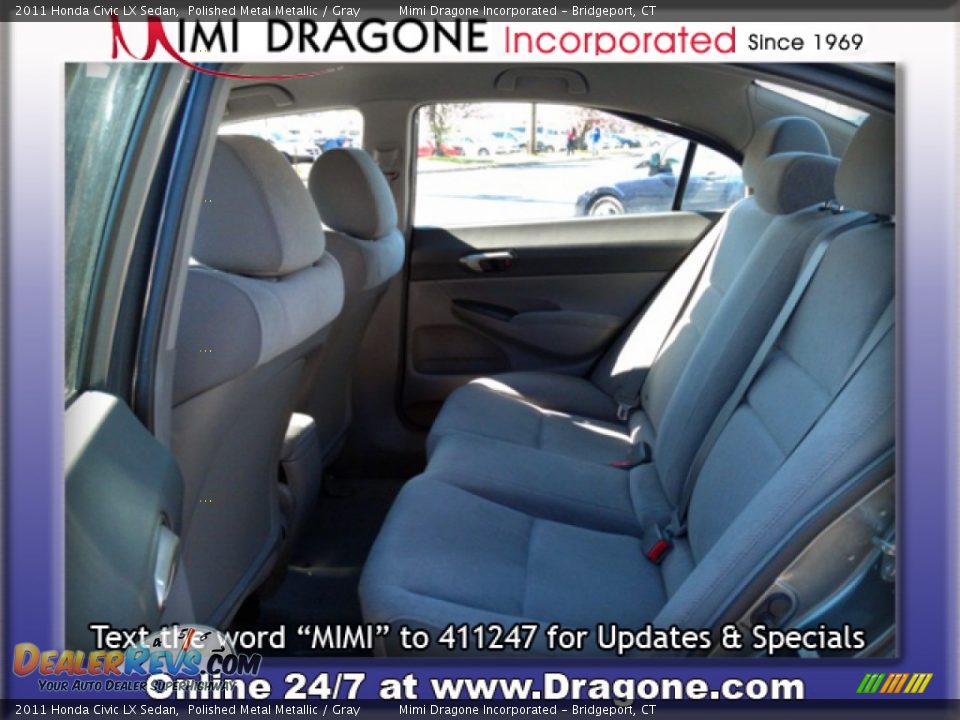 2011 Honda Civic LX Sedan Polished Metal Metallic / Gray Photo #13