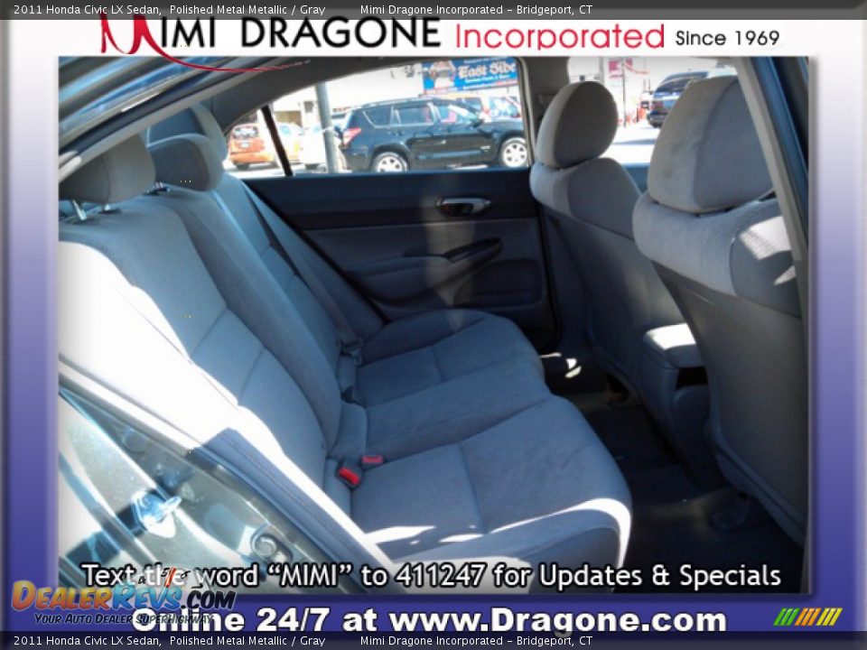2011 Honda Civic LX Sedan Polished Metal Metallic / Gray Photo #15
