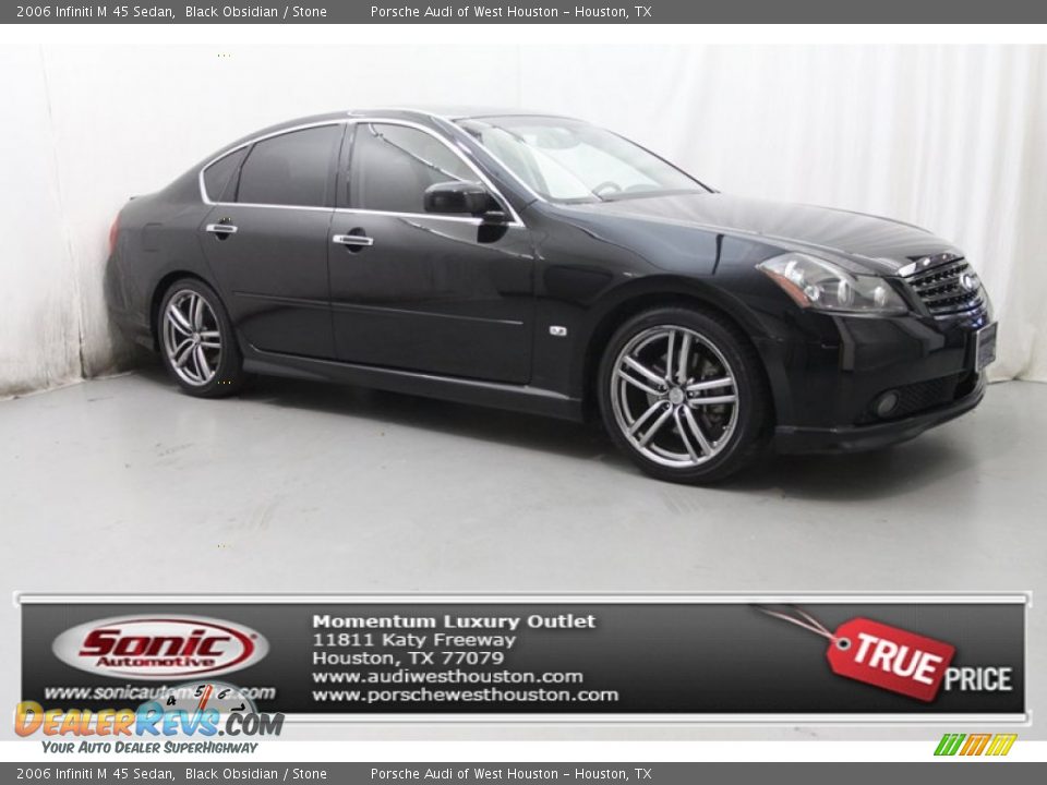 2006 Infiniti M 45 Sedan Black Obsidian / Stone Photo #1