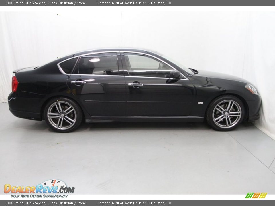 2006 Infiniti M 45 Sedan Black Obsidian / Stone Photo #2