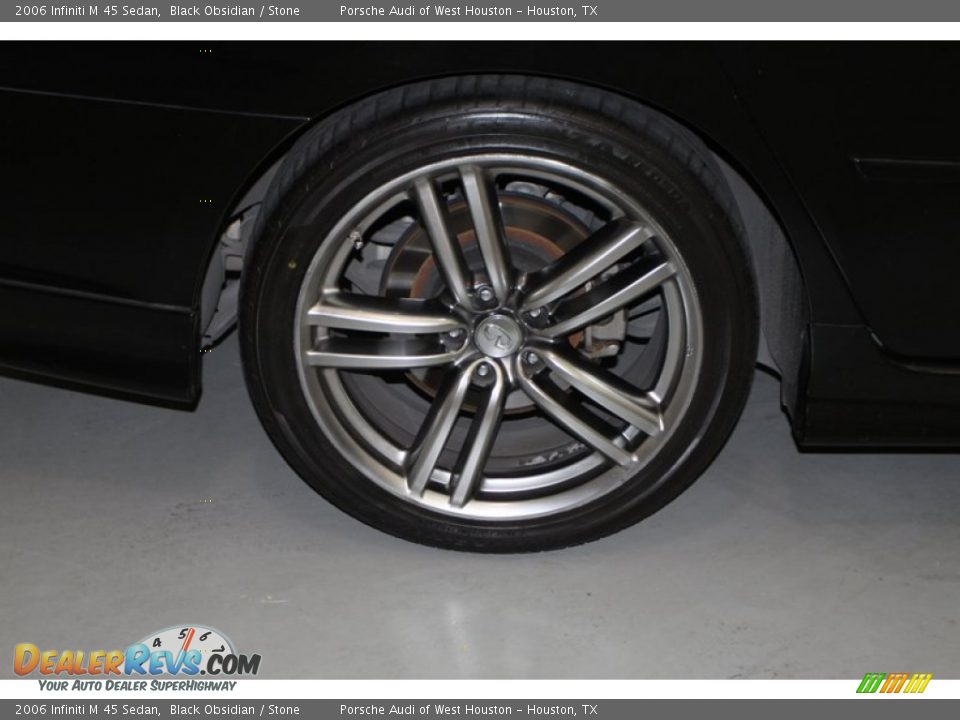 2006 Infiniti M 45 Sedan Black Obsidian / Stone Photo #5