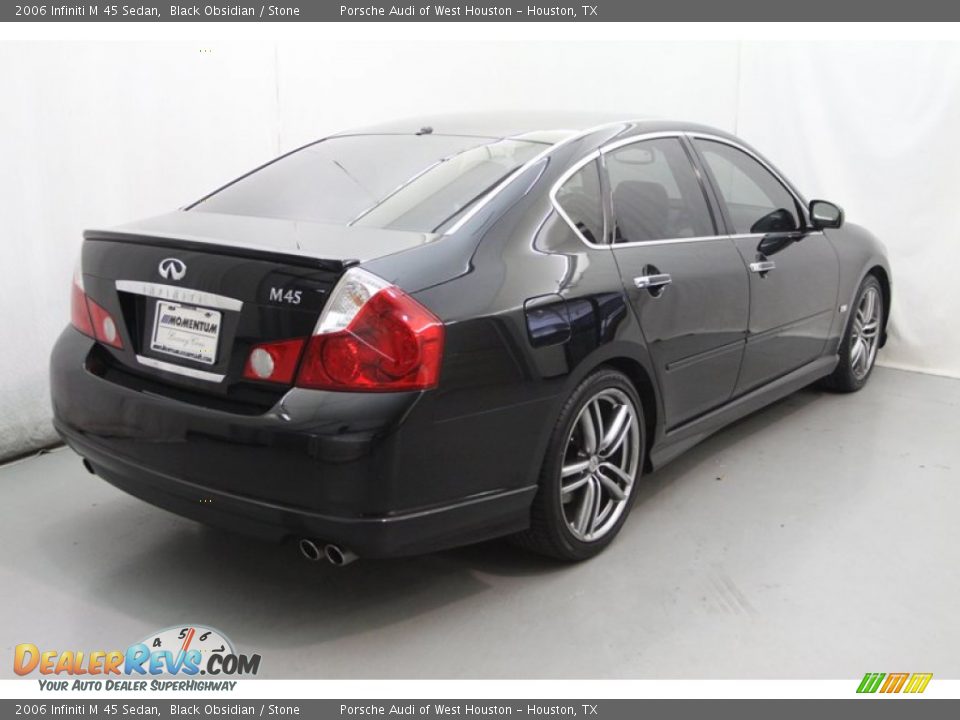 2006 Infiniti M 45 Sedan Black Obsidian / Stone Photo #6