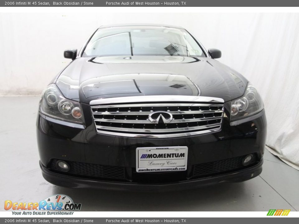 2006 Infiniti M 45 Sedan Black Obsidian / Stone Photo #10