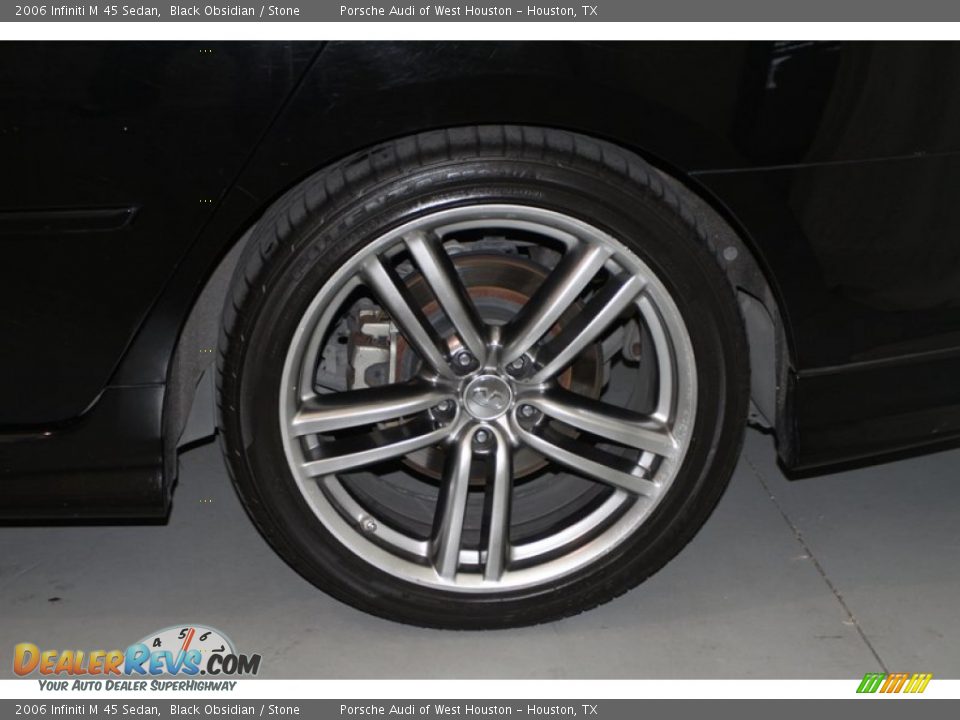 2006 Infiniti M 45 Sedan Black Obsidian / Stone Photo #11