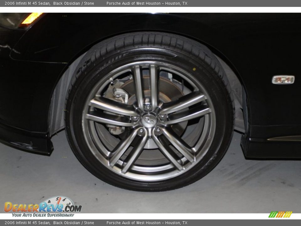 2006 Infiniti M 45 Sedan Black Obsidian / Stone Photo #12