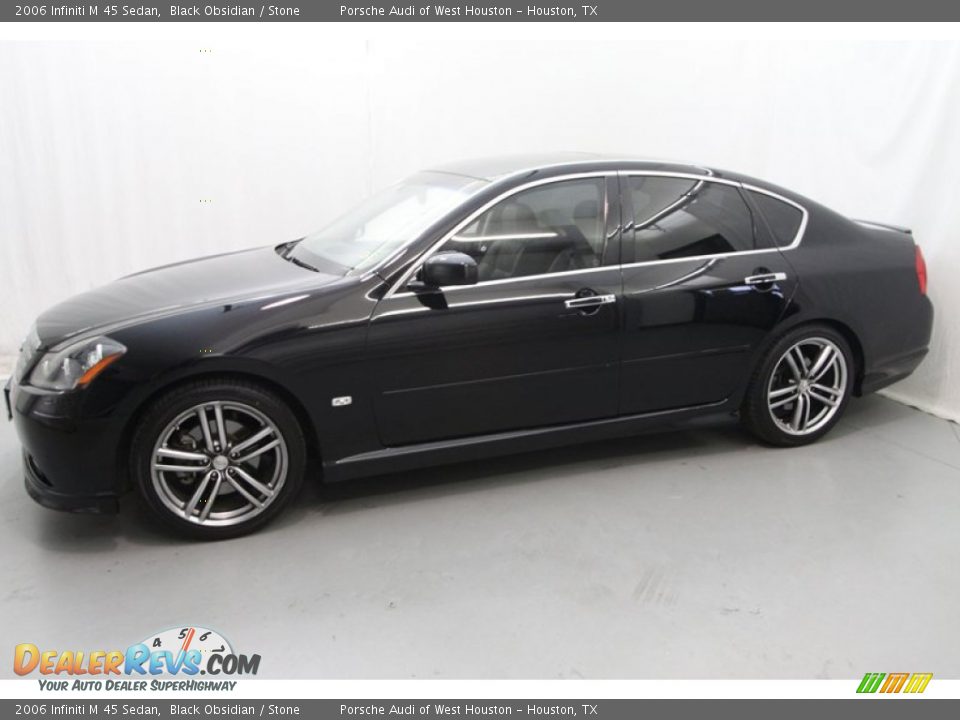 2006 Infiniti M 45 Sedan Black Obsidian / Stone Photo #13