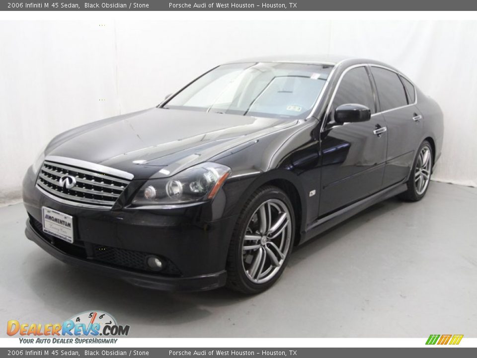 2006 Infiniti M 45 Sedan Black Obsidian / Stone Photo #14