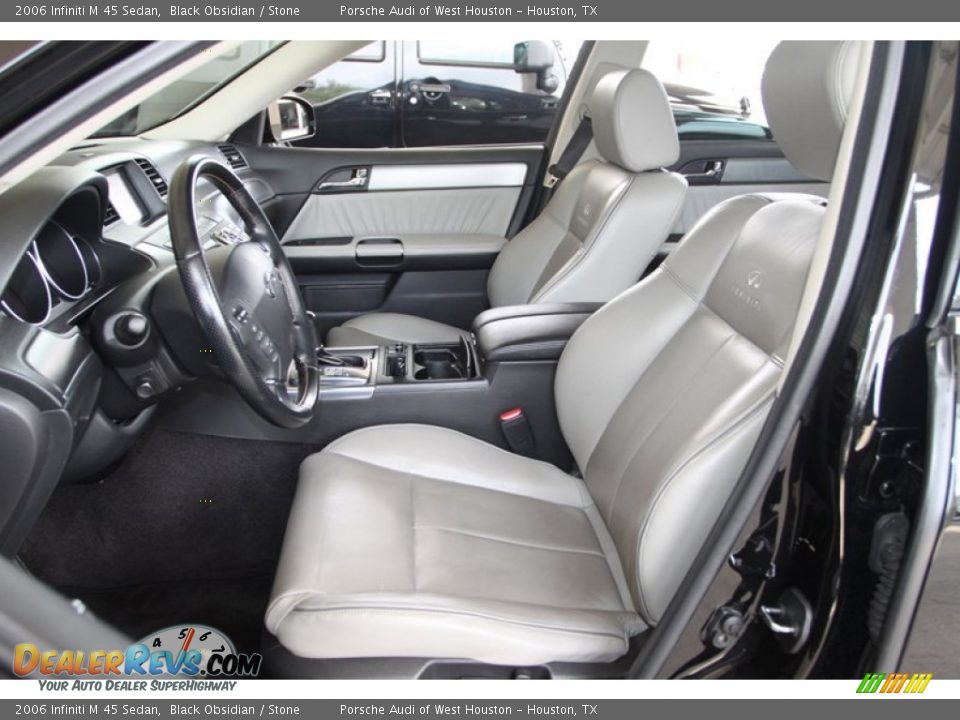 2006 Infiniti M 45 Sedan Black Obsidian / Stone Photo #19