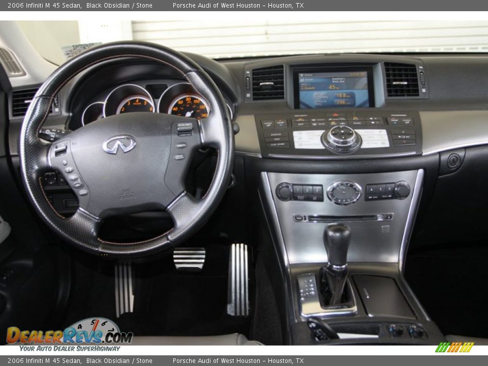 2006 Infiniti M 45 Sedan Black Obsidian / Stone Photo #23