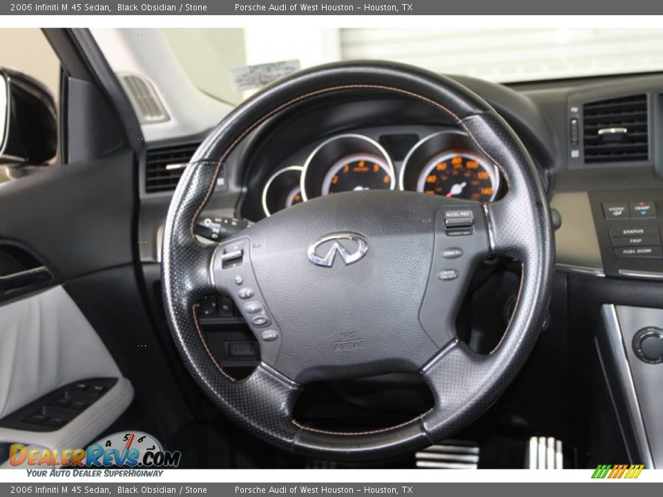 2006 Infiniti M 45 Sedan Black Obsidian / Stone Photo #24