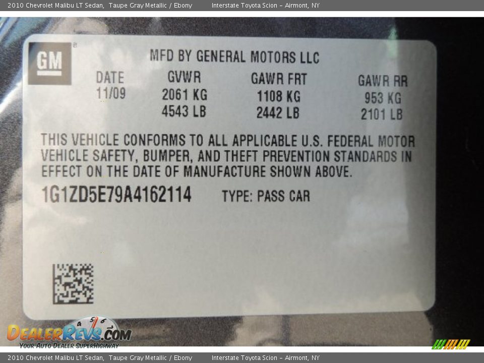 2010 Chevrolet Malibu LT Sedan Taupe Gray Metallic / Ebony Photo #25
