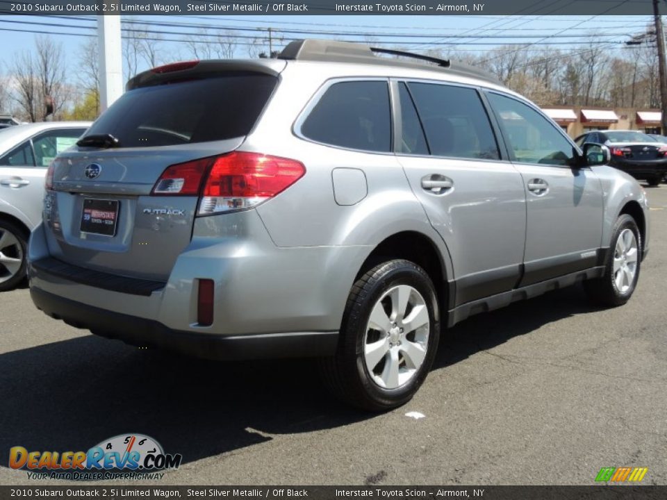2010 Subaru Outback 2.5i Limited Wagon Steel Silver Metallic / Off Black Photo #4