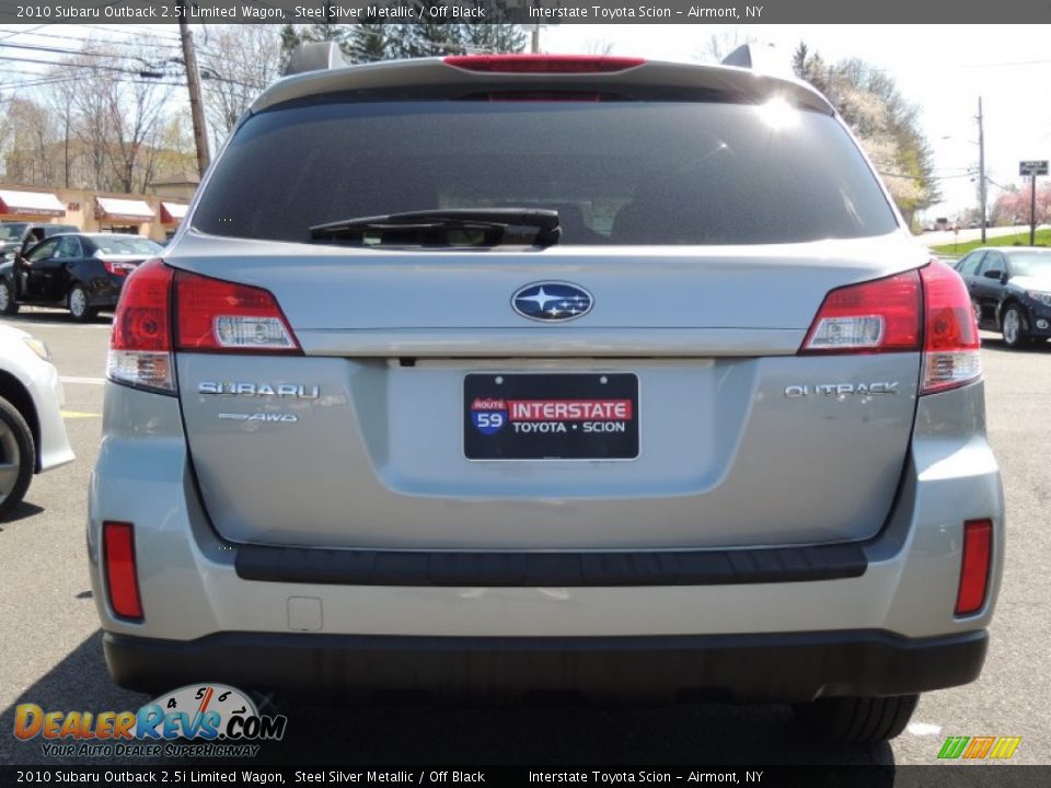 2010 Subaru Outback 2.5i Limited Wagon Steel Silver Metallic / Off Black Photo #5