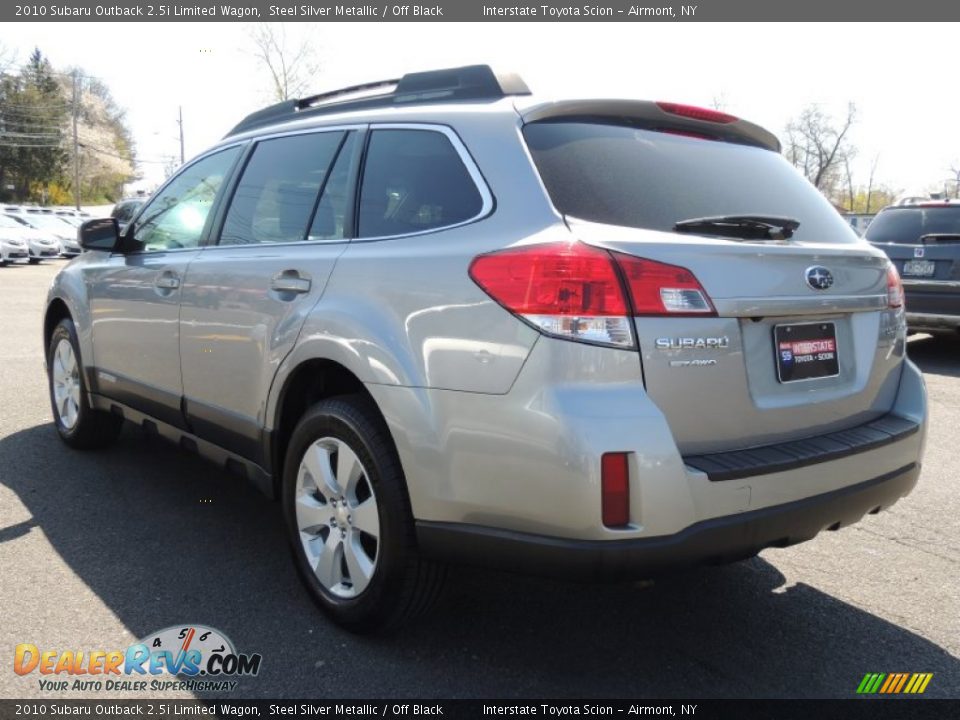 2010 Subaru Outback 2.5i Limited Wagon Steel Silver Metallic / Off Black Photo #6