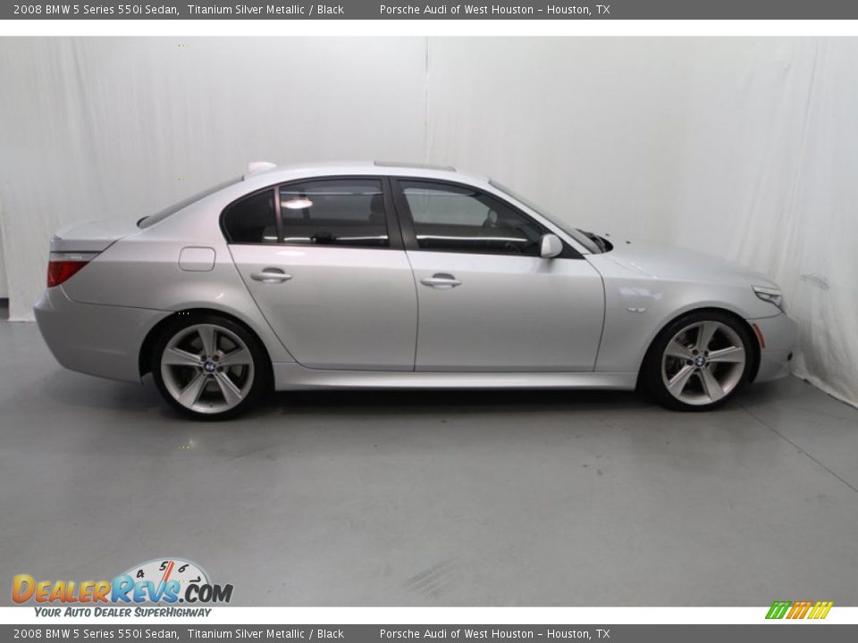 Titanium Silver Metallic 2008 BMW 5 Series 550i Sedan Photo #2