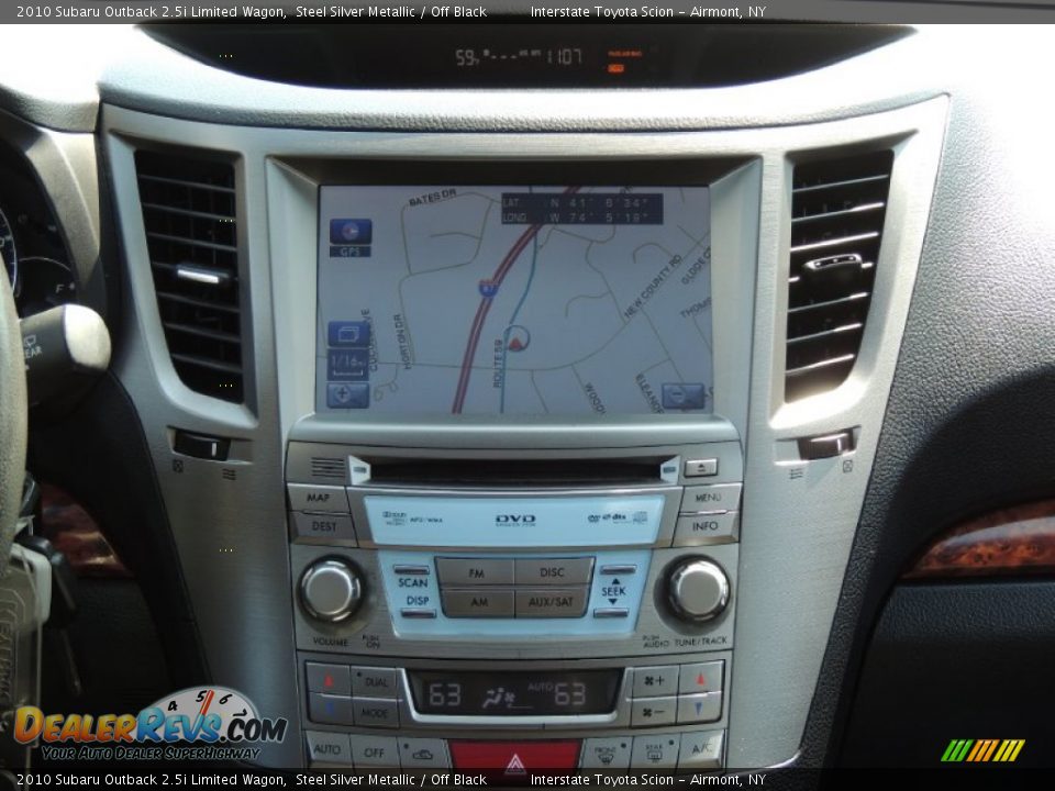 2010 Subaru Outback 2.5i Limited Wagon Steel Silver Metallic / Off Black Photo #15