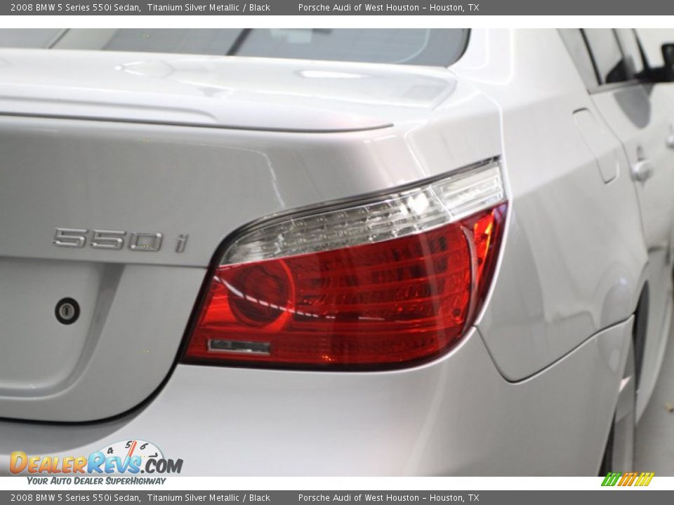 2008 BMW 5 Series 550i Sedan Titanium Silver Metallic / Black Photo #6