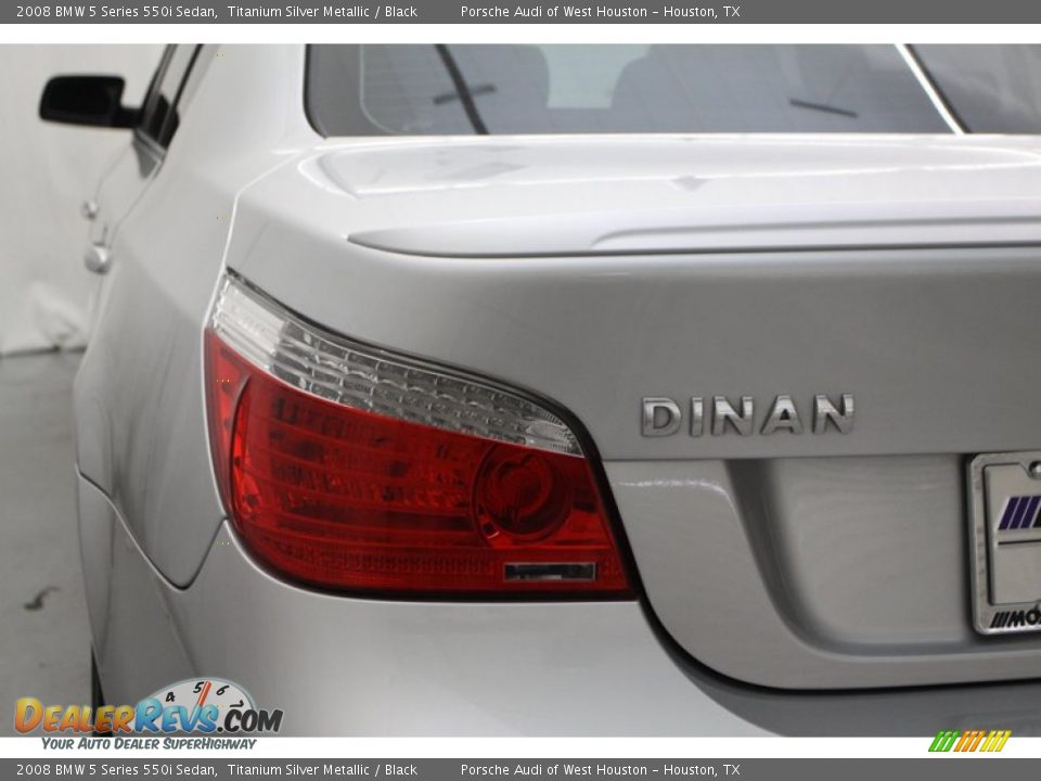 2008 BMW 5 Series 550i Sedan Titanium Silver Metallic / Black Photo #7