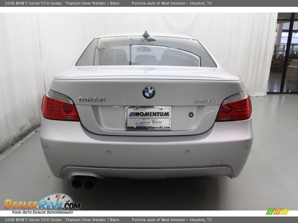 2008 BMW 5 Series 550i Sedan Titanium Silver Metallic / Black Photo #8
