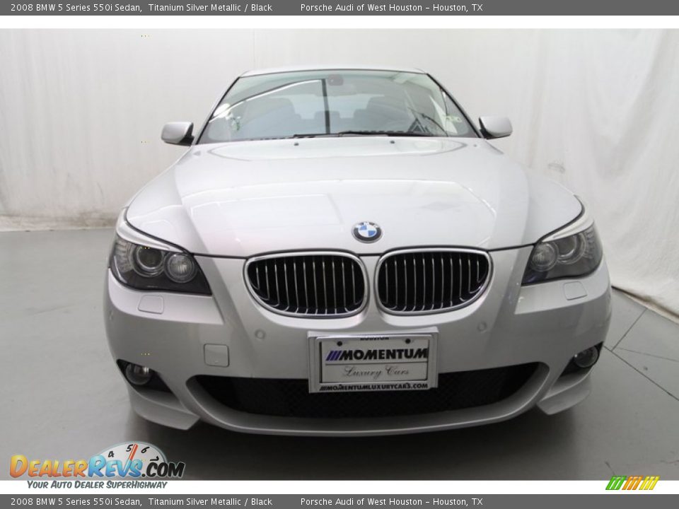 2008 BMW 5 Series 550i Sedan Titanium Silver Metallic / Black Photo #9