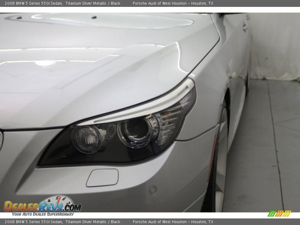2008 BMW 5 Series 550i Sedan Titanium Silver Metallic / Black Photo #11
