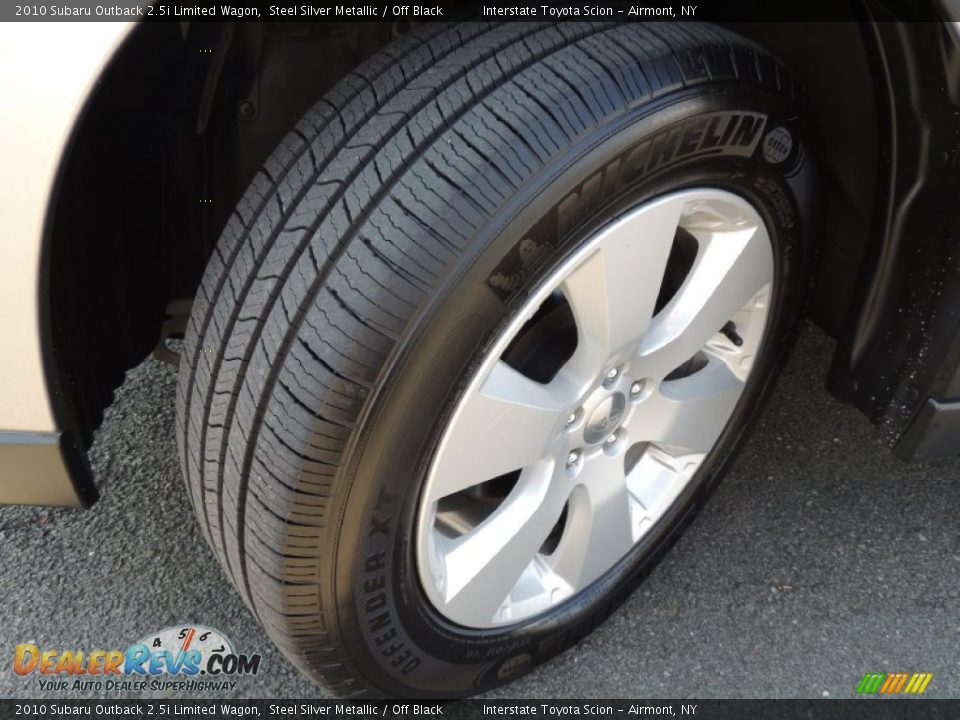 2010 Subaru Outback 2.5i Limited Wagon Steel Silver Metallic / Off Black Photo #25