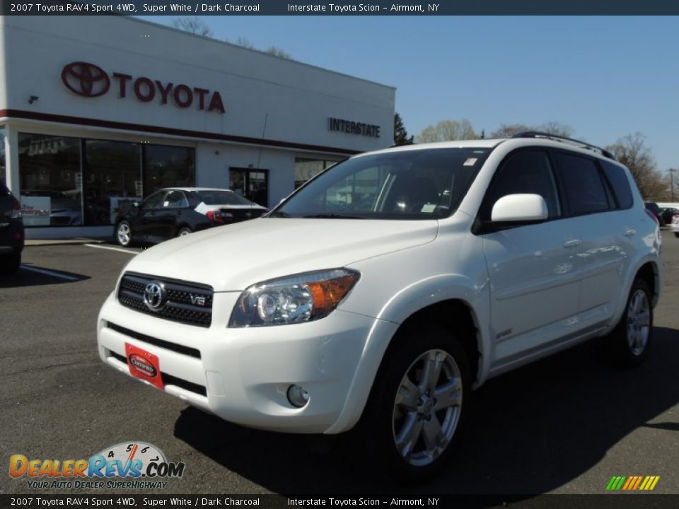 2007 Toyota RAV4 Sport 4WD Super White / Dark Charcoal Photo #1
