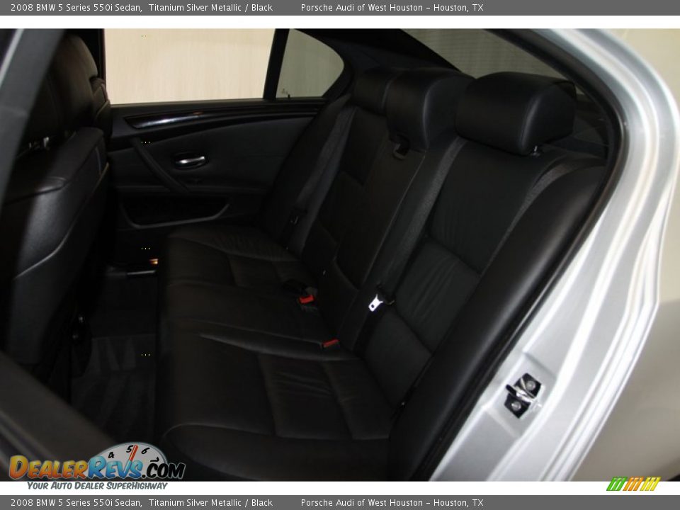 2008 BMW 5 Series 550i Sedan Titanium Silver Metallic / Black Photo #20
