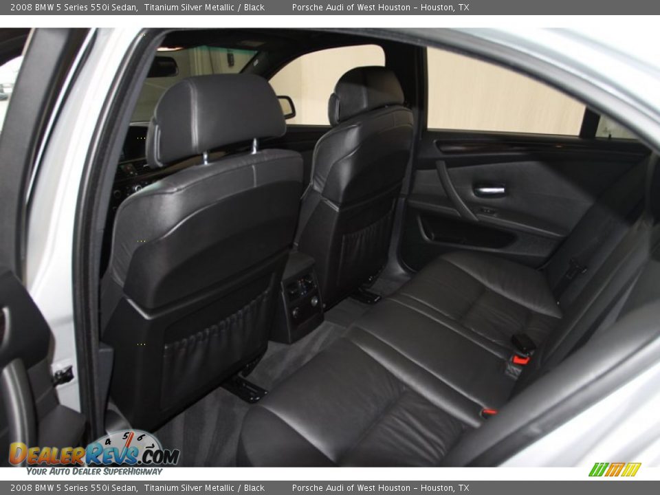2008 BMW 5 Series 550i Sedan Titanium Silver Metallic / Black Photo #21