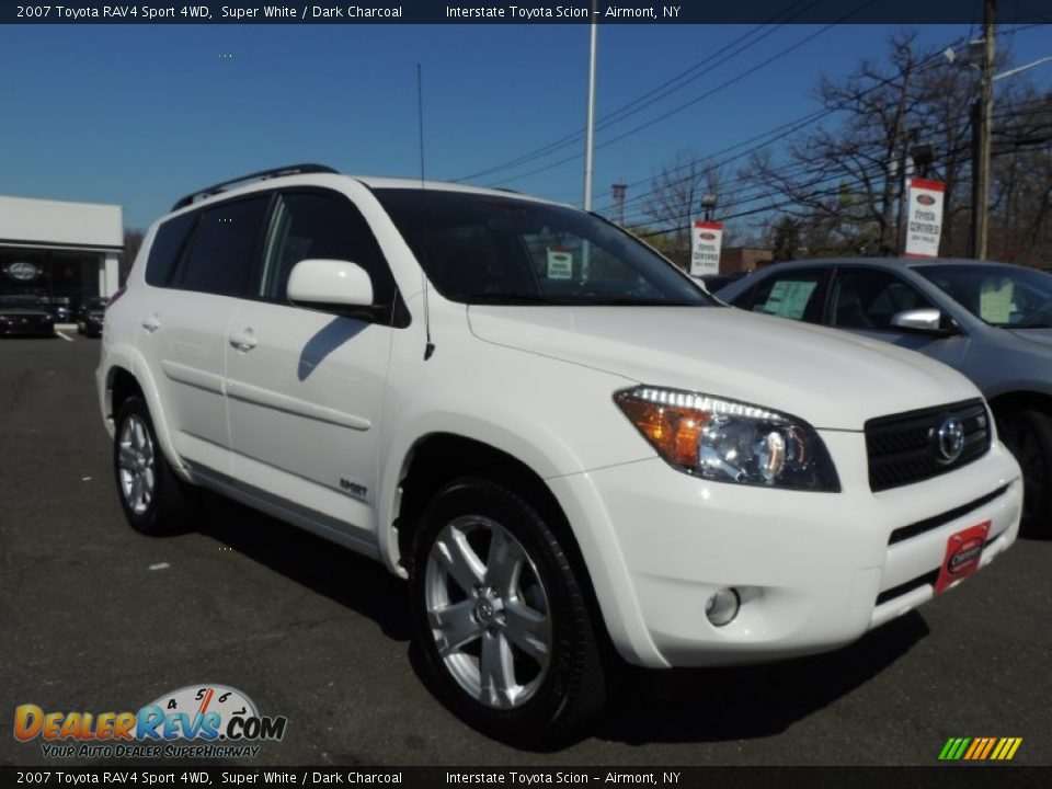 2007 Toyota RAV4 Sport 4WD Super White / Dark Charcoal Photo #3