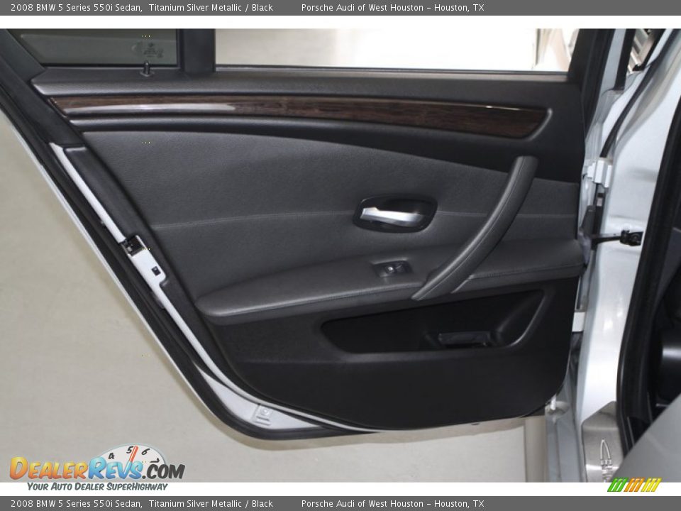 2008 BMW 5 Series 550i Sedan Titanium Silver Metallic / Black Photo #22